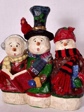 Snowman Carolers Cedar Creek Collection Household Christmas Tabletop Decoration